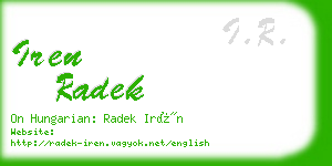 iren radek business card